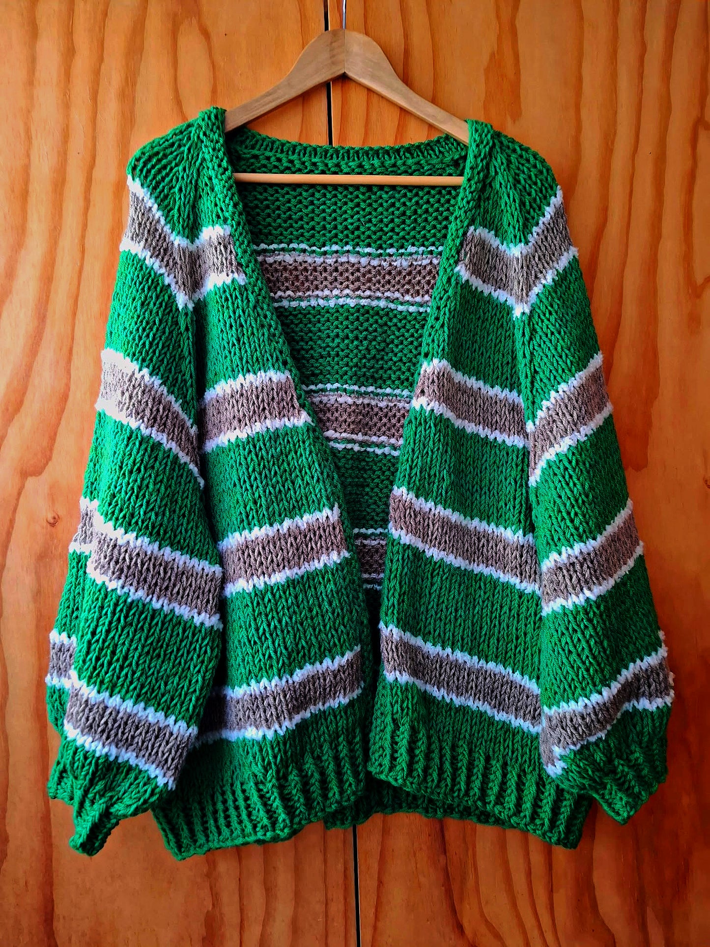 Oversized Striped Cardigan
