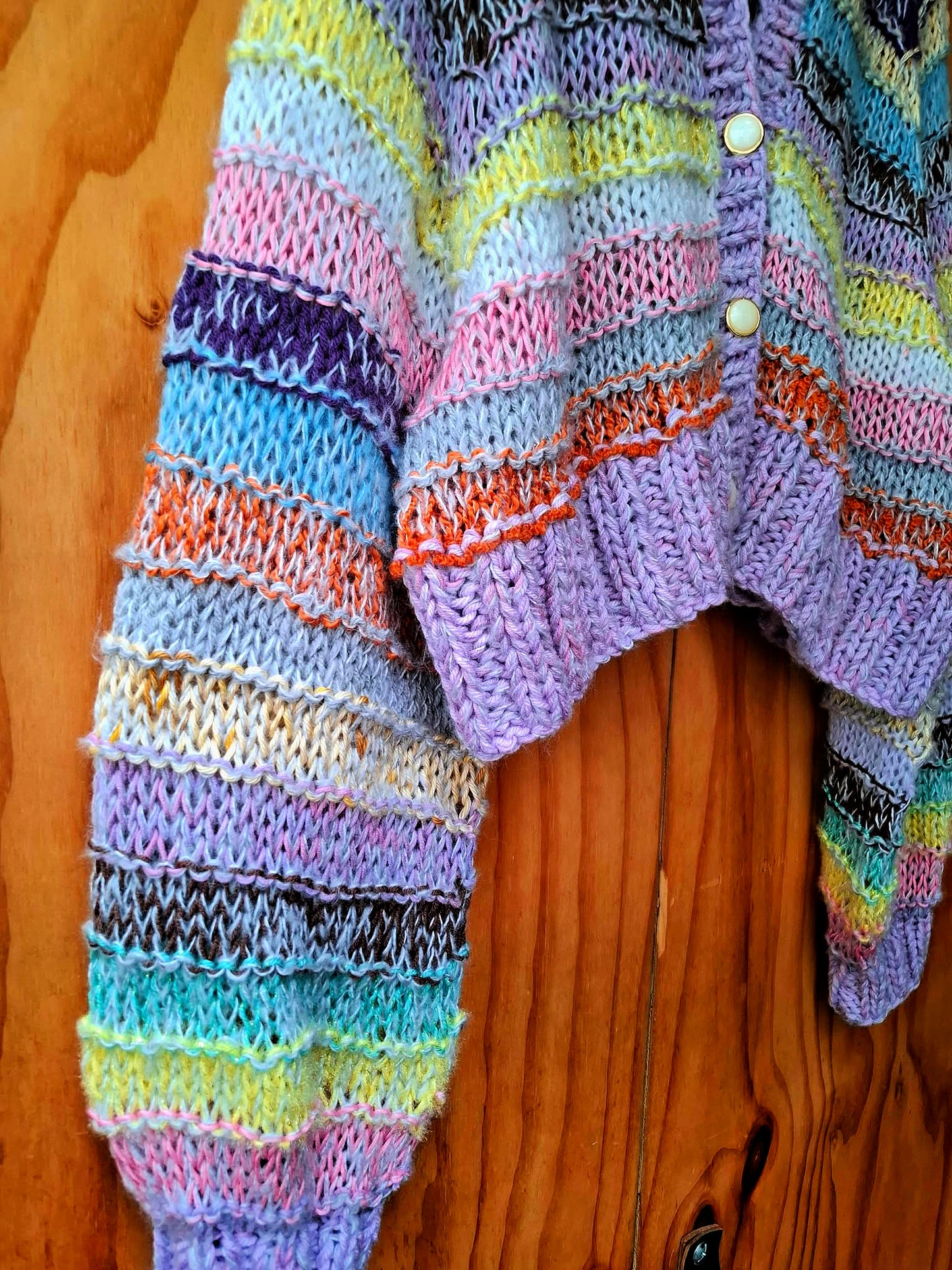 Rainbow Buttoned Cardigan