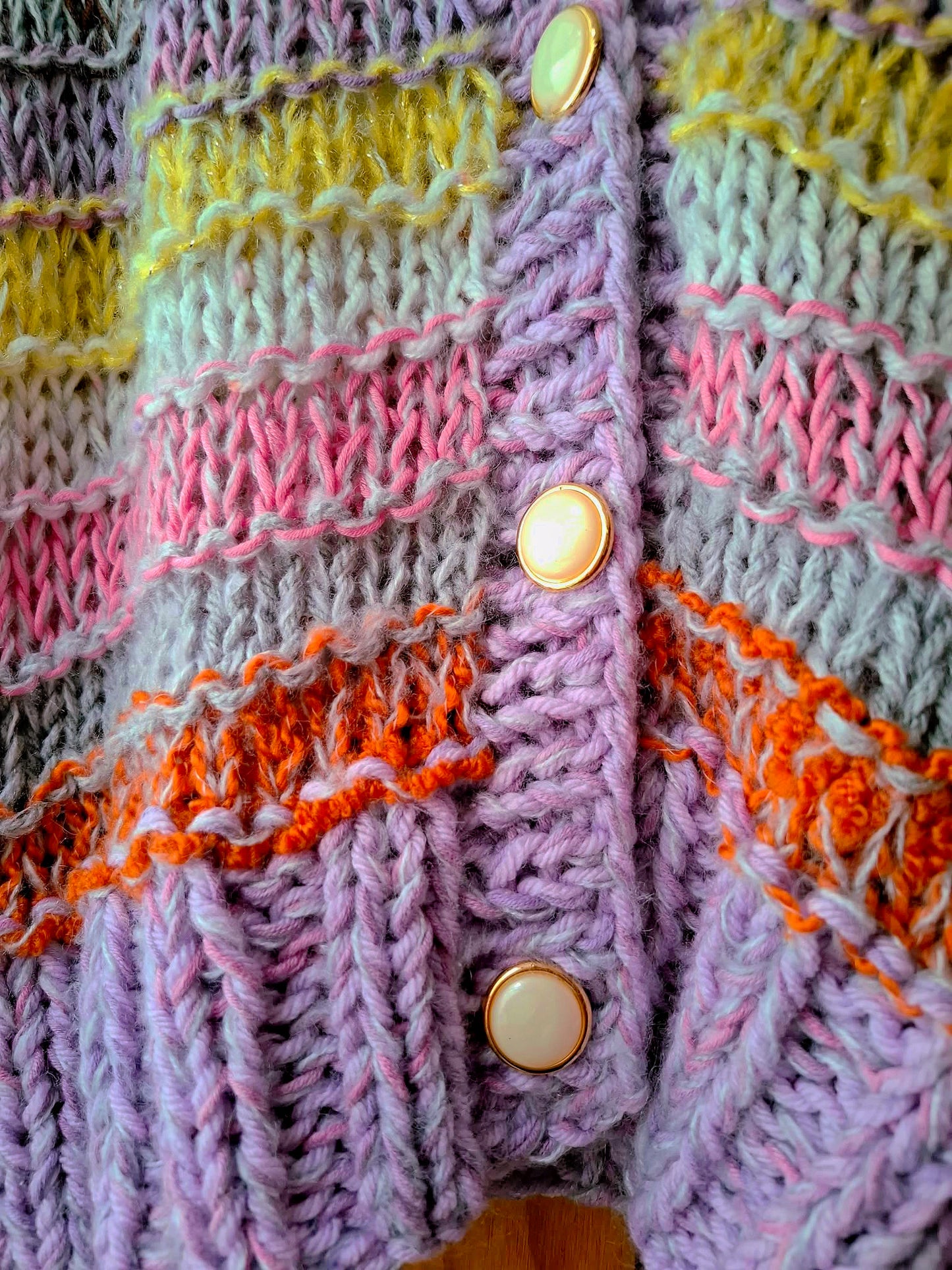 Rainbow Buttoned Cardigan