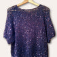 Chocolate Brown Sequin Top
