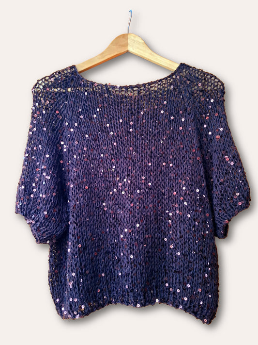 Chocolate Brown Sequin Top